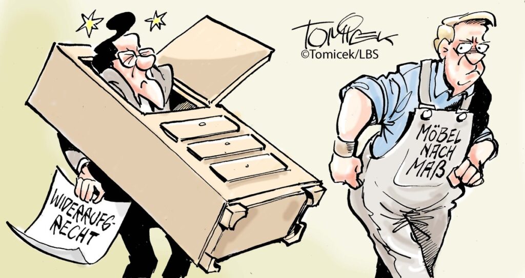 Möbel nach Maß / Widerrufsrecht ist in diesem Fall ausgeschlossen