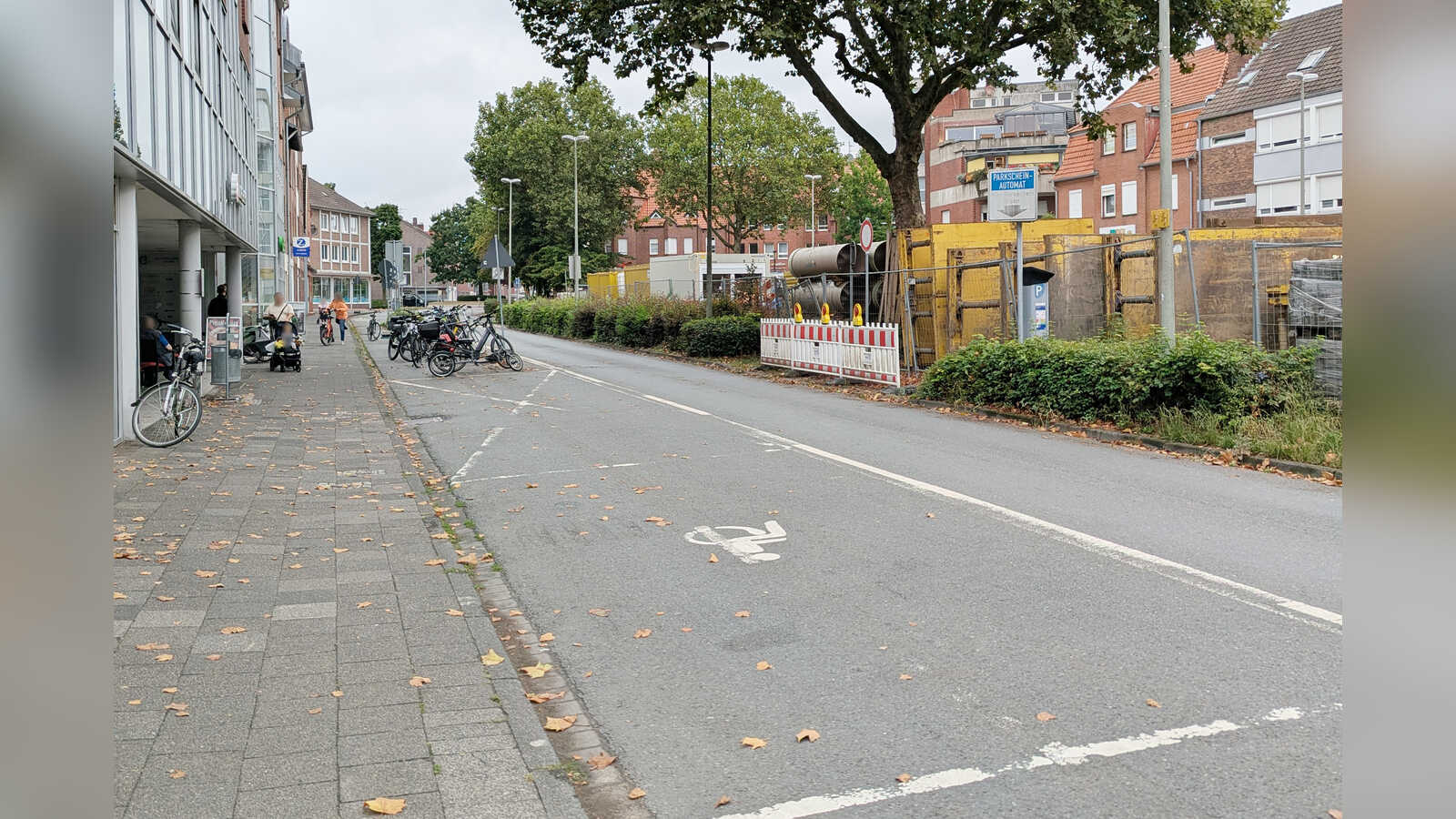 Bauarbeiten an der Wallstraße in Ahaus