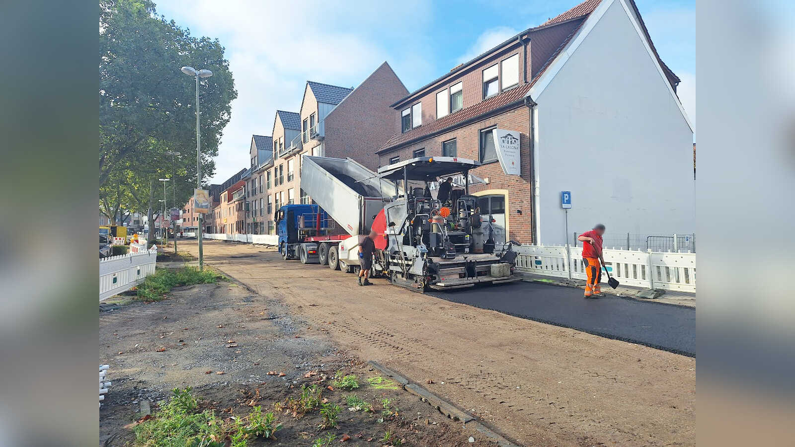 Bauarbeiten an der Wallstraße in Ahaus