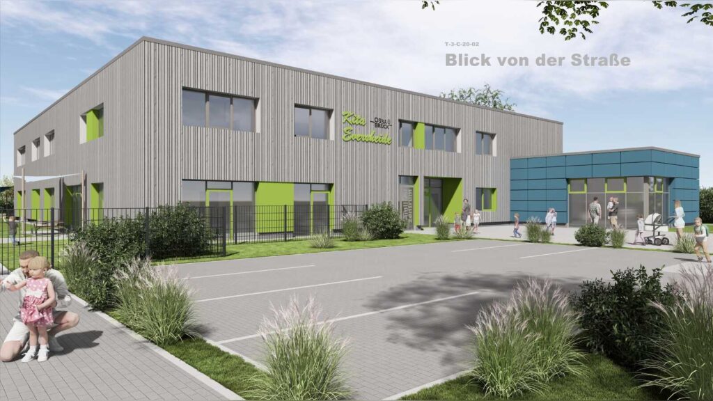 Visualisierung des geplanten Dienstleistungszentrums Eversheide in Osnabrueck