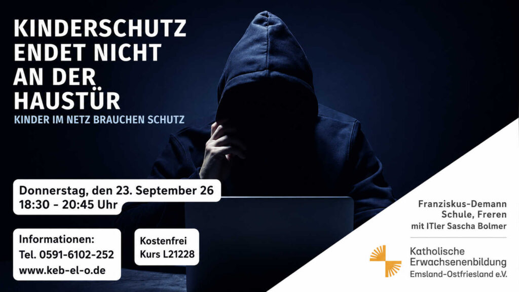Plakat zum Vortrag Kinderschutz endet nicht an der Haustür in Freren