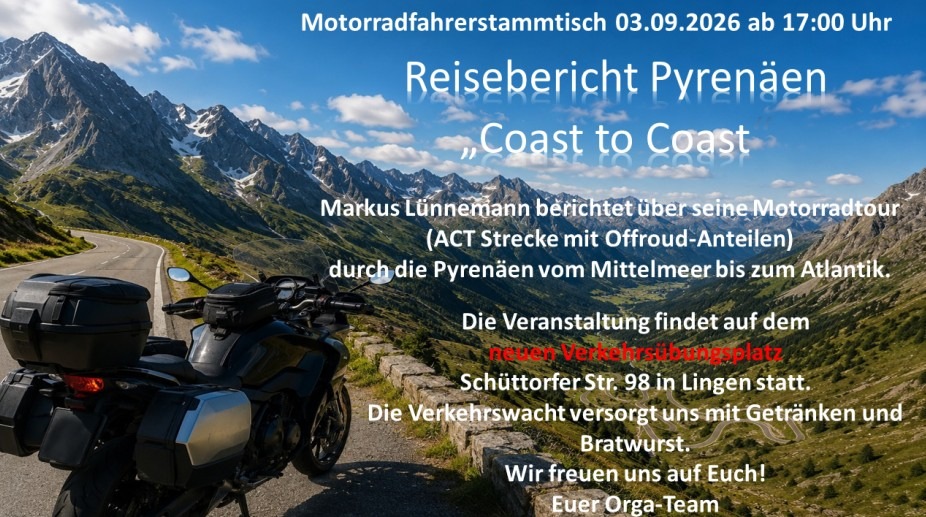 Motorräder bei einem Treffen der Polizei und Verkehrswacht
