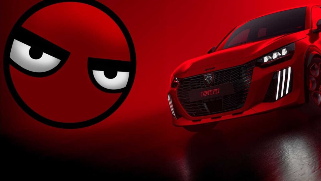 Peugeot E-208 GTi auf der Gamescom 2026 am Stand von Rocket Beans TV