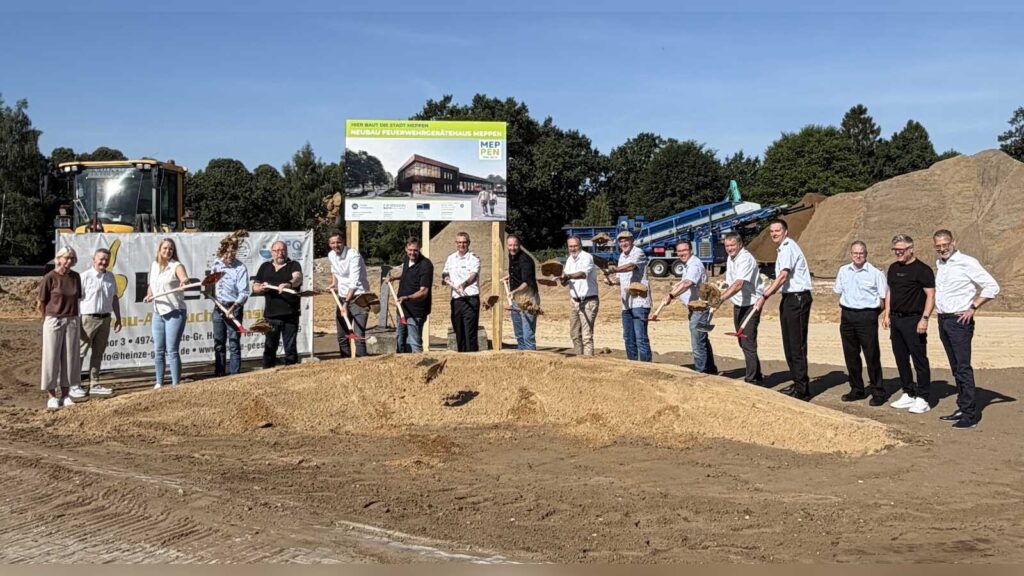Spatenstich für das neue Feuerwehrhaus am Schützenhof in Meppen