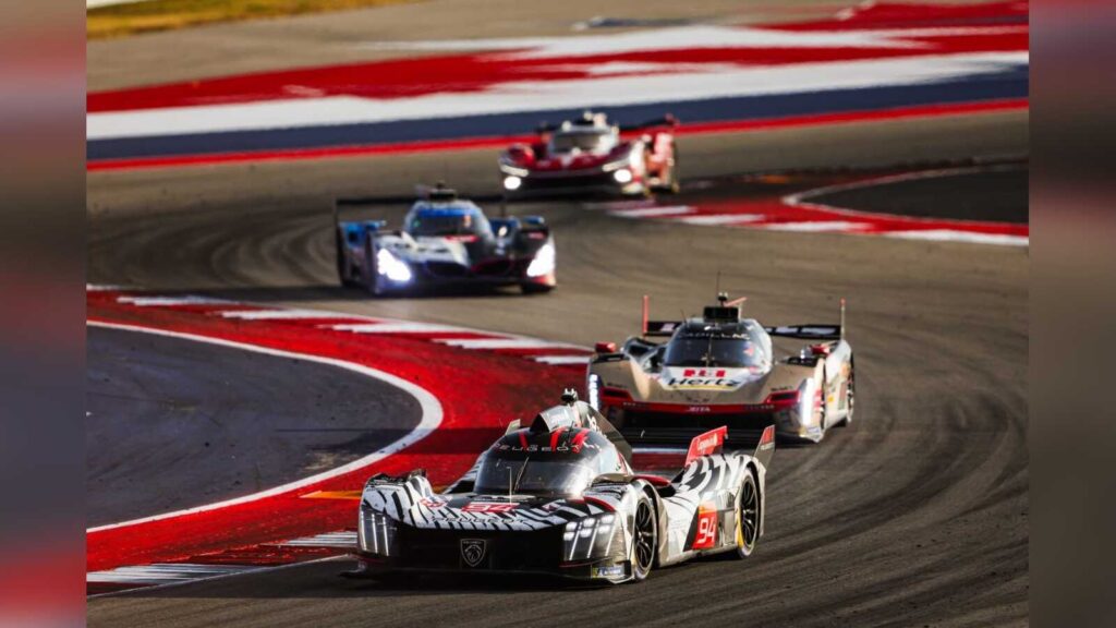 PEUGEOT 9X8 Hypercar des Teams PEUGEOT TotalEnergies beim WEC-Rennen Lone Star Le Mans auf dem Circuit of the Americas