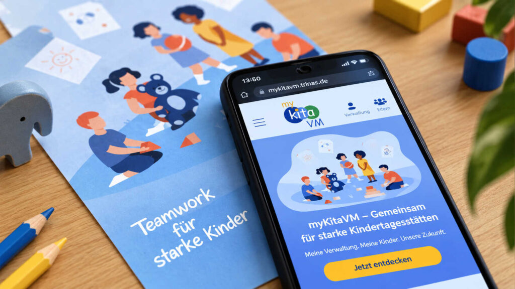 Symbolbild zur Kita-Anmeldephase 2027/2028 im Kreis Coesfeld über das Elternportal mykitaVM