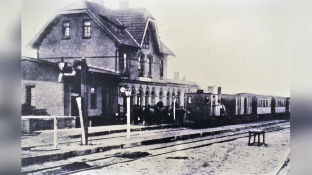 Historische Aufnahme des Bahnhofs Laarwald aus dem Jahr 1910