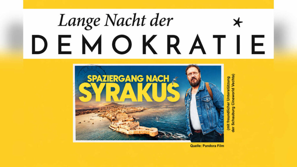 Banner der Kreisvolkshochschule Vechta zur Langen Nacht der Demokratie am 1. Oktober 2026