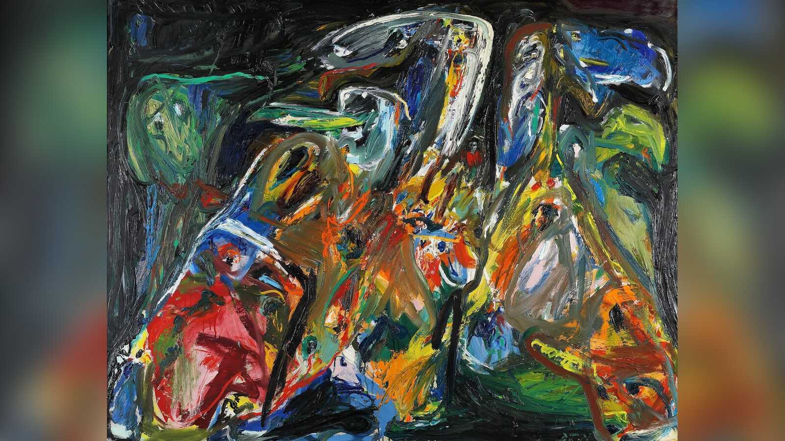 Gemälde Geliebte Viecher in the night von Asger Jorn