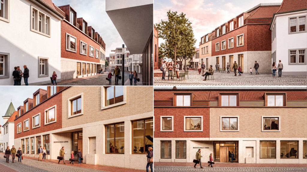 Visualisierung des geplanten Musikschul-Neubaus an der Marktstraße in Lohne