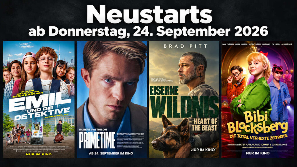 Filmplakate der Neustarts im Kino Lingen ab 24. September 2026