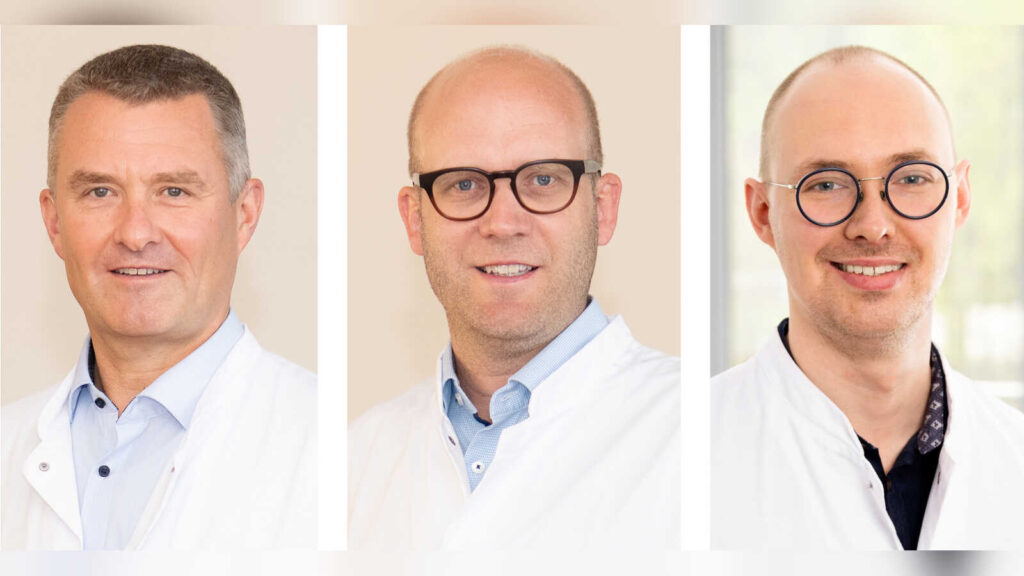 PD Dr. Olaf Rolf, Dr. Andreas Blana und Dr. Henning Brandebusemeyer vom Franziskus-Hospital Harderberg