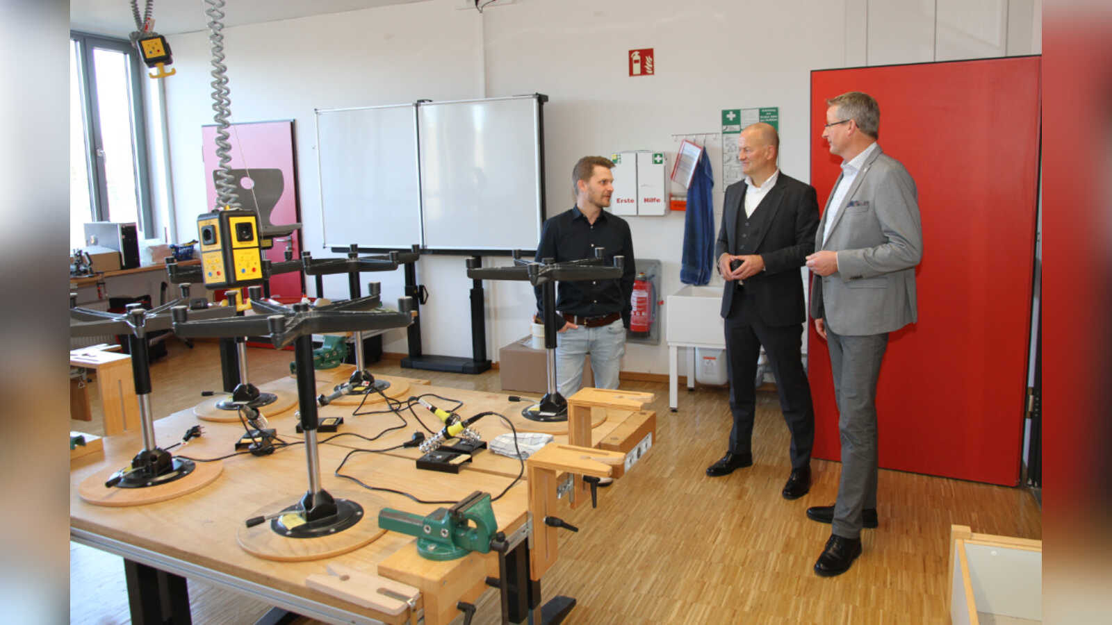 Nils Töpfer, Dr. Hans Brügmann und Bürgermeister Rolf Claußen
