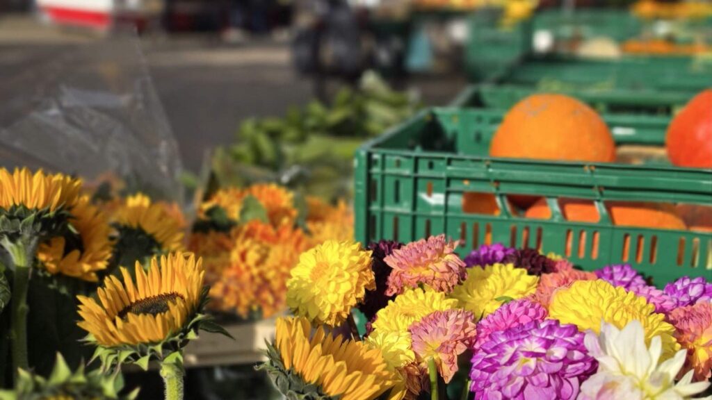 Wochenmarkt in Rhede im Kreis Borken