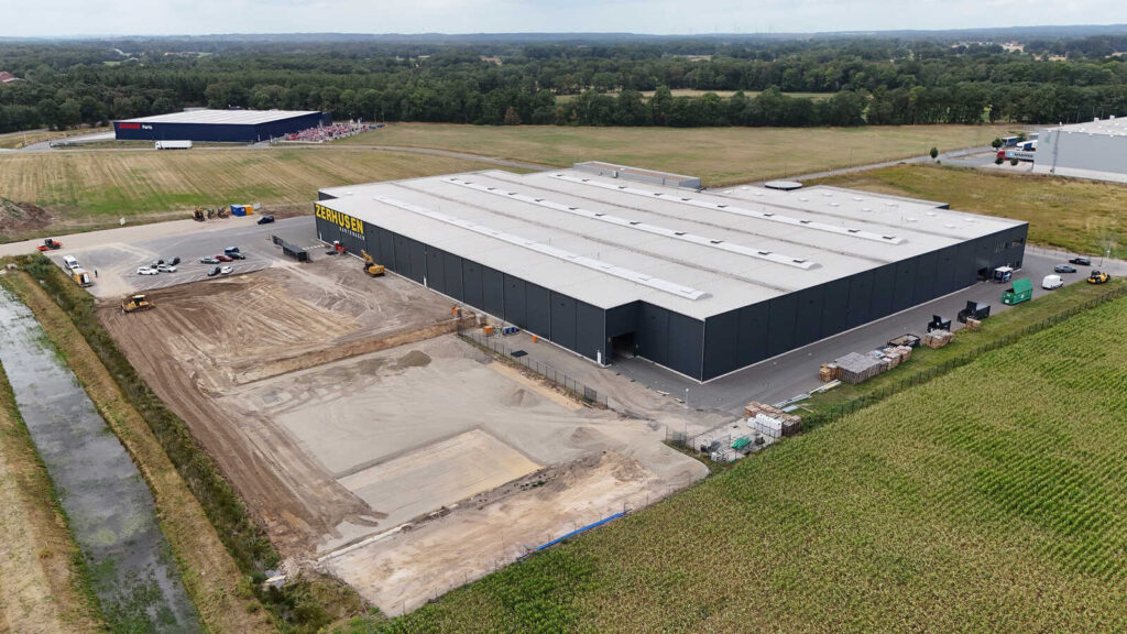 Baufeld der Werkserweiterung von Zerhusen Kartonagen im Niedersachsenpark in Rieste
