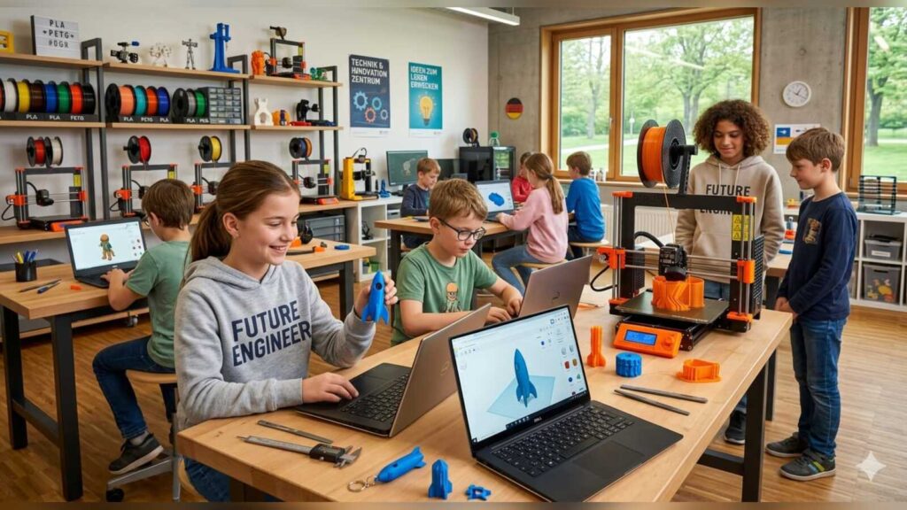 Konstruktion und 3D-Druck: Workshop der Stadtbibliothek Lingen für Jugendliche