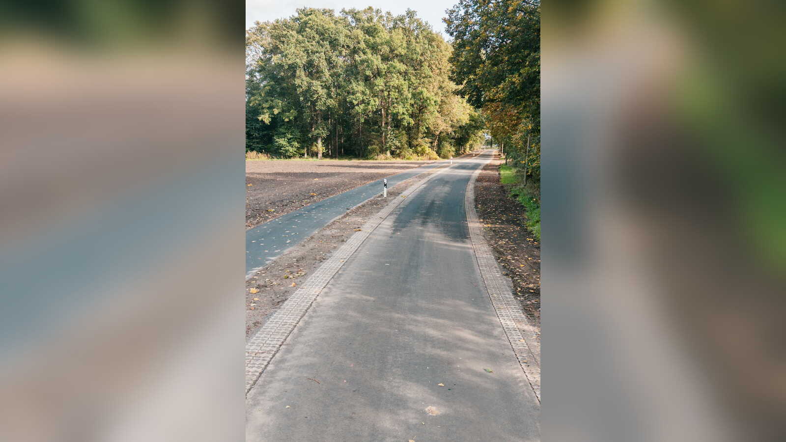 Ausgebaute Zerhusener Straße in Brockdorf mit Radweg