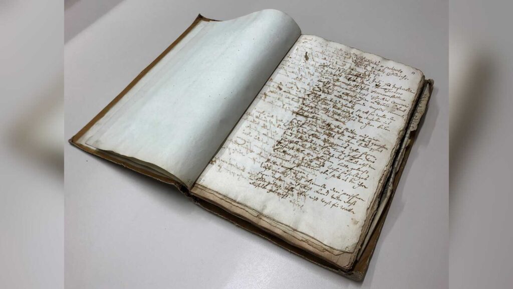 Historische Akte des Hexenprozesses gegen Gertrud Niebers aus dem Stadtmuseum Coesfeld