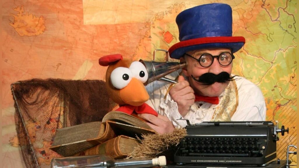 Dr. Dolittle spricht in der Aufführung des Theaters Don Kidschote mit den Tieren