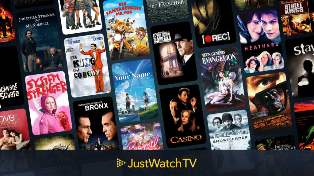 Ansicht des deutschen Film- und Serienkatalogs von JustWatch TV