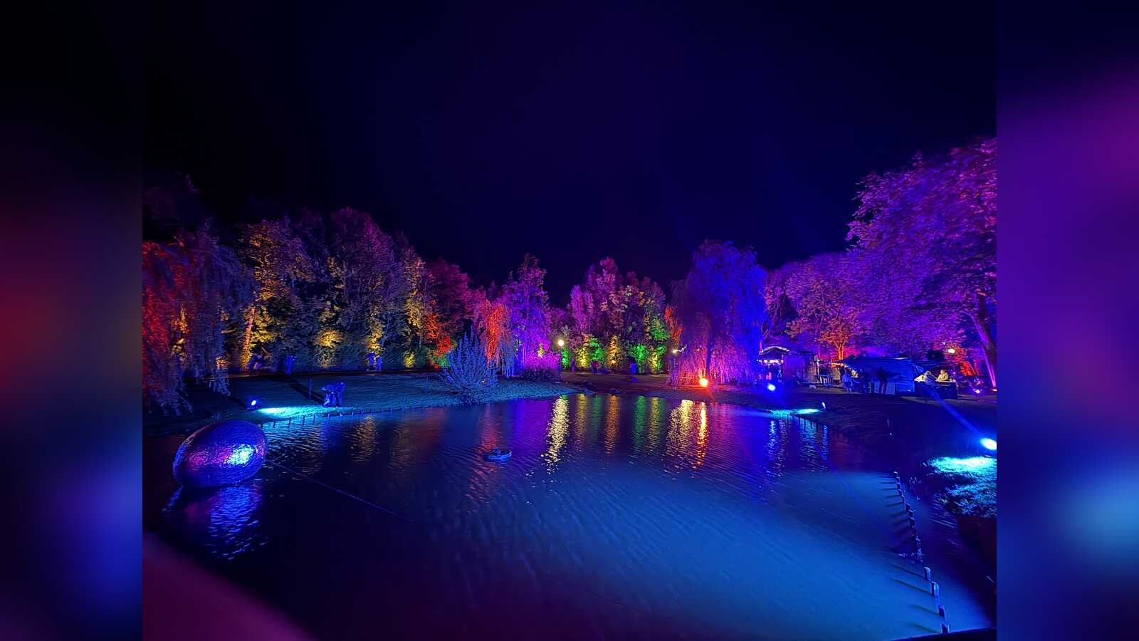 Herbstfest im beleuchteten Kurpark Bensersiel
