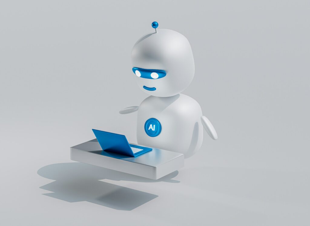 Bildschirm mit einem KI-Chatbot, der auf eine Frage antwortet
