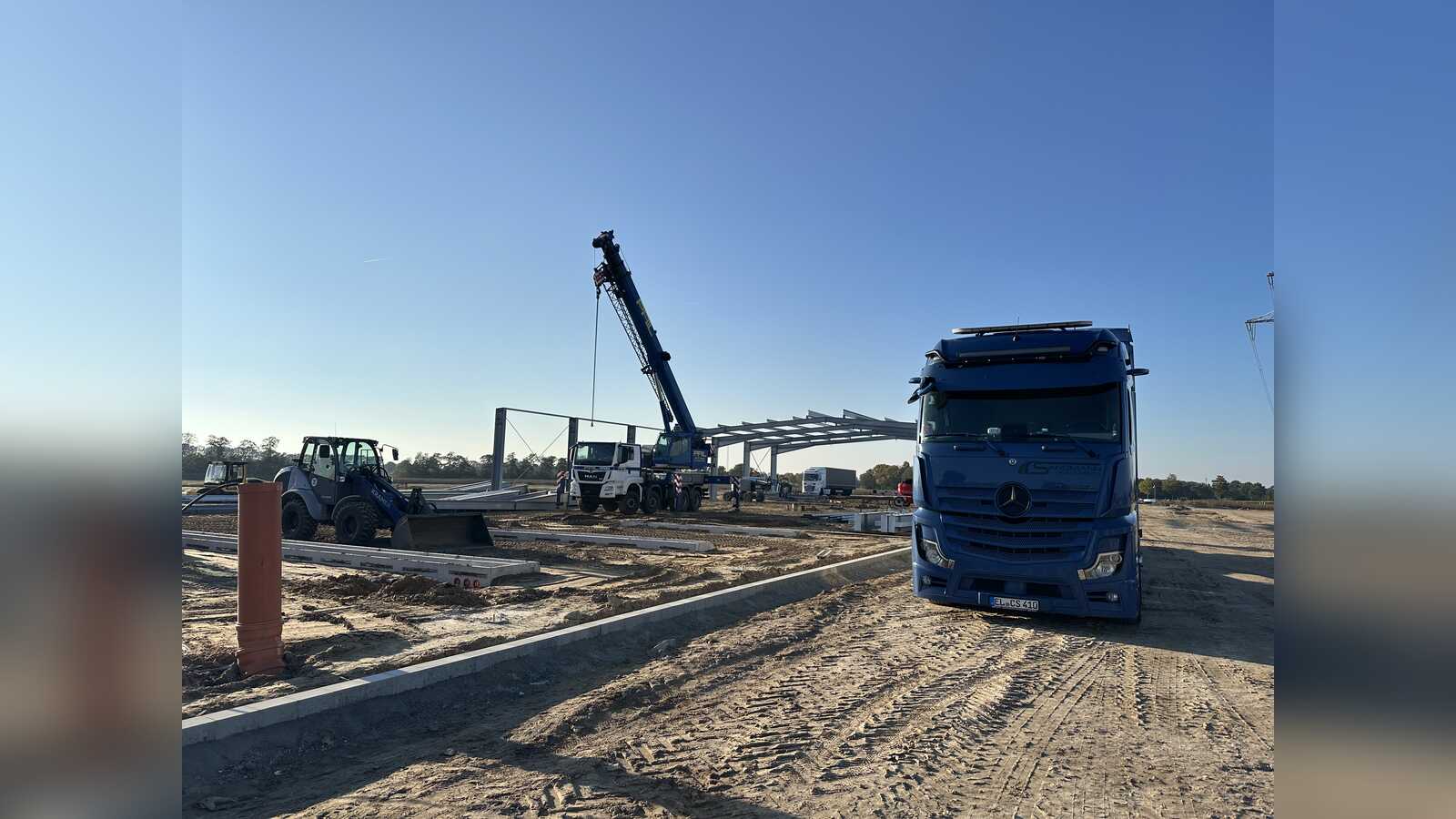 Ansicht der geplanten Halle von Sandmann Transporte in Geeste-Dalum