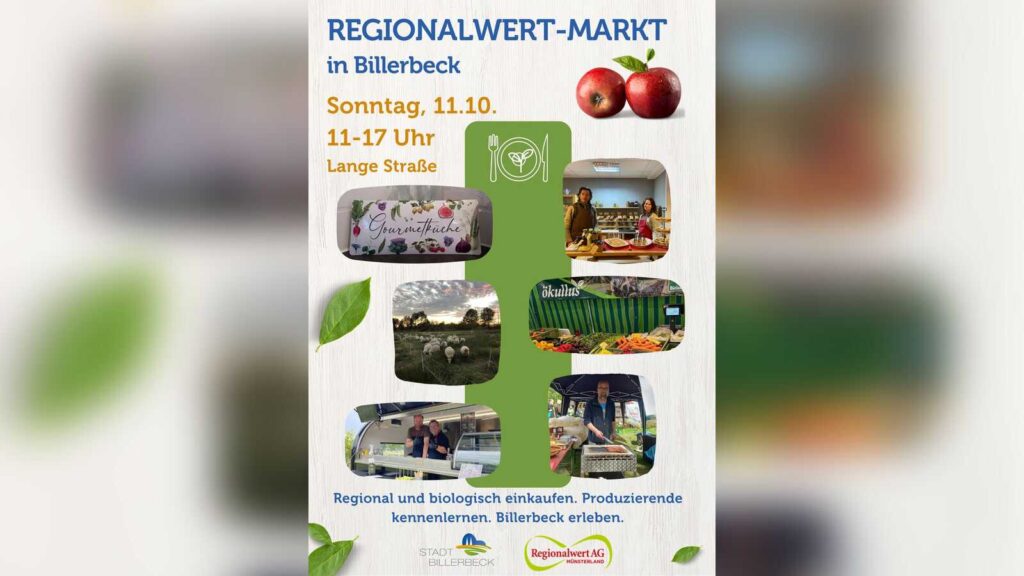 Plakat zum Regionalwert-Markt in Billerbeck am 11. Oktober 2026