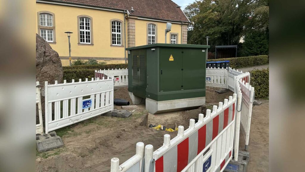 Neue digitale Ortsnetzstation von Westnetz an der Schüttorfer Straße in Bad Bentheim
