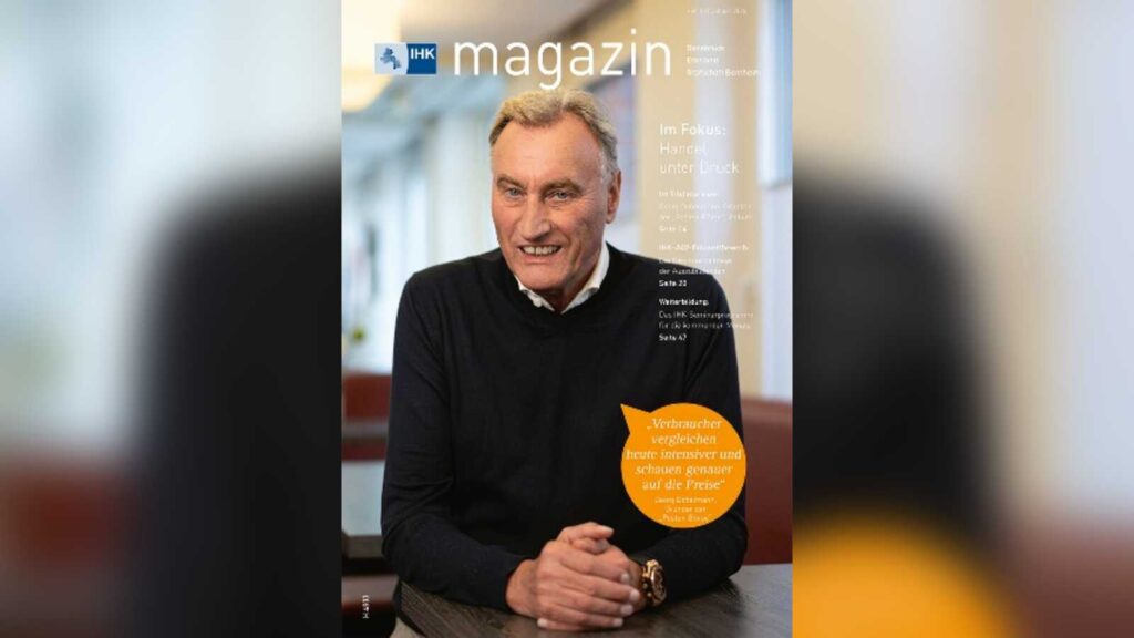 Titelseite des ihk-magazins der IHK Osnabrück - Emsland - Grafschaft Bentheim, Ausgabe Oktober 2026