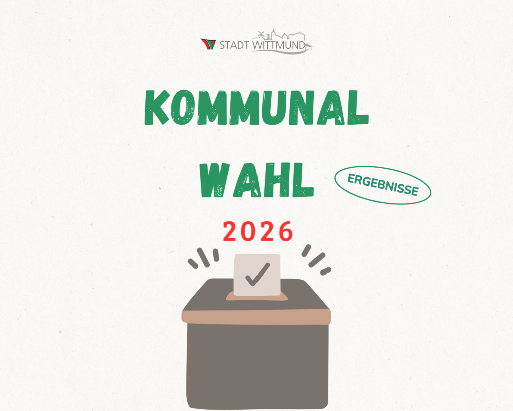 Grafik der Stadt Wittmund zu den Ergebnissen der Kommunalwahl 2026