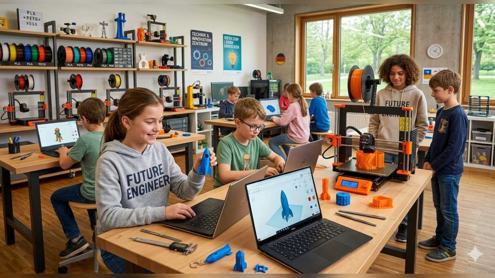 Konstruktion und 3D-Druck: Workshop der Stadtbibliothek Lingen für Jugendliche