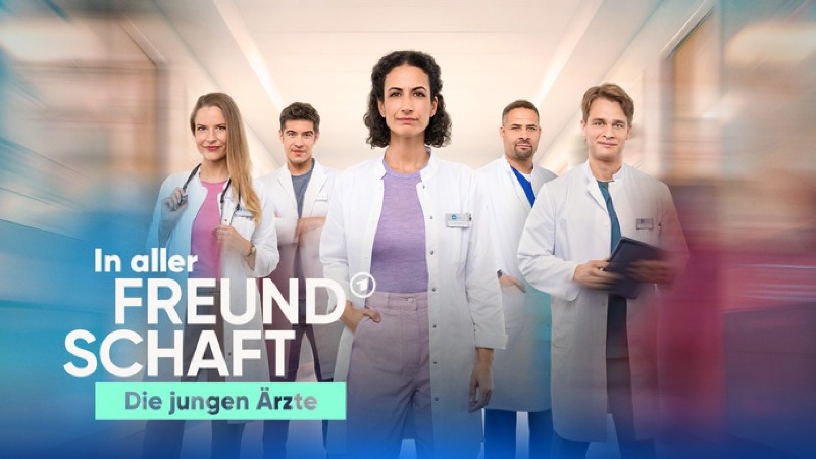 ARD IN ALLER FREUNDSCHAFT - DIE JUNGEN ÄRZTE, Vorabend-Weekly, immer donnerstags um 18.50 Uhr im Ersten und in der ARD Mediathek.
Im Bild (v.l.n.r.) Dr. Julia Berger (Mirka Pigulla), Dr. Ben Ahlbeck (Philipp Danne), Dr. Leyla Sherbaz (Sanam Afrashteh), Dr. Matteo Moreau (Mike Adler) und Dr. Mikko Rantala (Luan Gummich).
© ARD/Markus Nass, honorarfrei - Verwendung gemäß der AGB im engen inhaltlichen, redaktionellen Zusammenhang mit genannter ARD-Sendung bei Nennung "Bild: ARD/Markus Nass" (S2). ARD-Programmdirektion/Bildredaktion, pressefoto.daserste@ard.de / Weiterer Text über ots und www.presseportal.de/nr/6694 / Die Verwendung dieses Bildes für redaktionelle Zwecke ist unter Beachtung aller mitgeteilten Nutzungsbedingungen zulässig und dann auch honorarfrei. Veröffentlichung ausschließlich mit Bildrechte-Hinweis.
