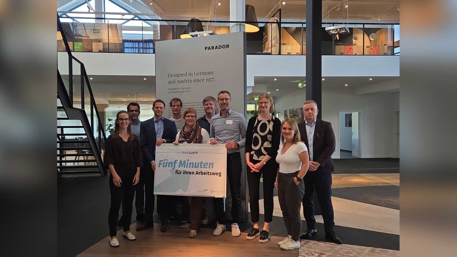 Vertreter von Kreis und Stadt Coesfeld, Wirtschaftsförderung und Parador beim Mobi-Lunch