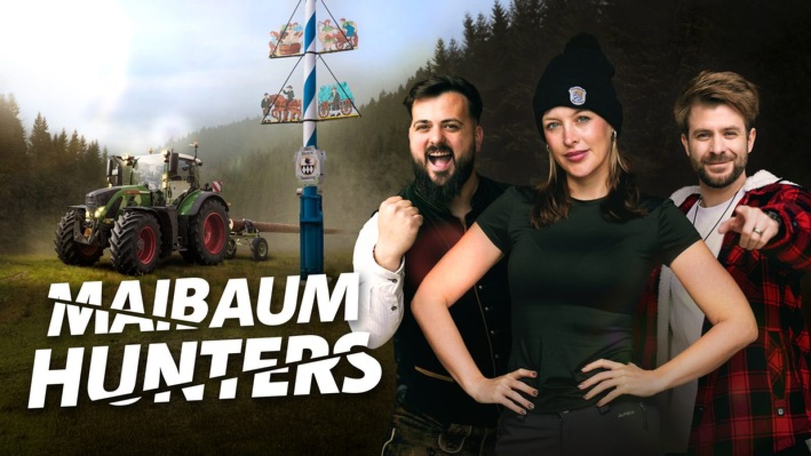 "Maibaum Hunters" -  in der neuen BR-Realityshow zeigen Burschenvereine ihr Können beim Maibaumklau. Die Content Creator, von links: Saint Skye, Julia "Tschuggi" Nageler und Zeo. © BR/EndemolShine Germany/Jonas Mertens/Yhana Weigelt. Frei zur Verwendung gemäß AGB im engen inhaltlichen, redaktionellen Zusammenhang mit der Sendung "Maibaum Hunters" und bei Nennung der Bildrechte: BR/EndemolShine Germany/Jonas Mertens/Yhana Weigelt / Weiterer Text über ots und 
https://www.presseportal.de/nr/7560. / Weitere Bilder auf www.br-foto.de sowie per Mail an bildmanagement@br.de. / Weiterer Text über ots und www.presseportal.de/nr/7560 / Die Verwendung dieses Bildes für redaktionelle Zwecke ist unter Beachtung aller mitgeteilten Nutzungsbedingungen zulässig und dann auch honorarfrei. Veröffentlichung ausschließlich mit Bildrechte-Hinweis.