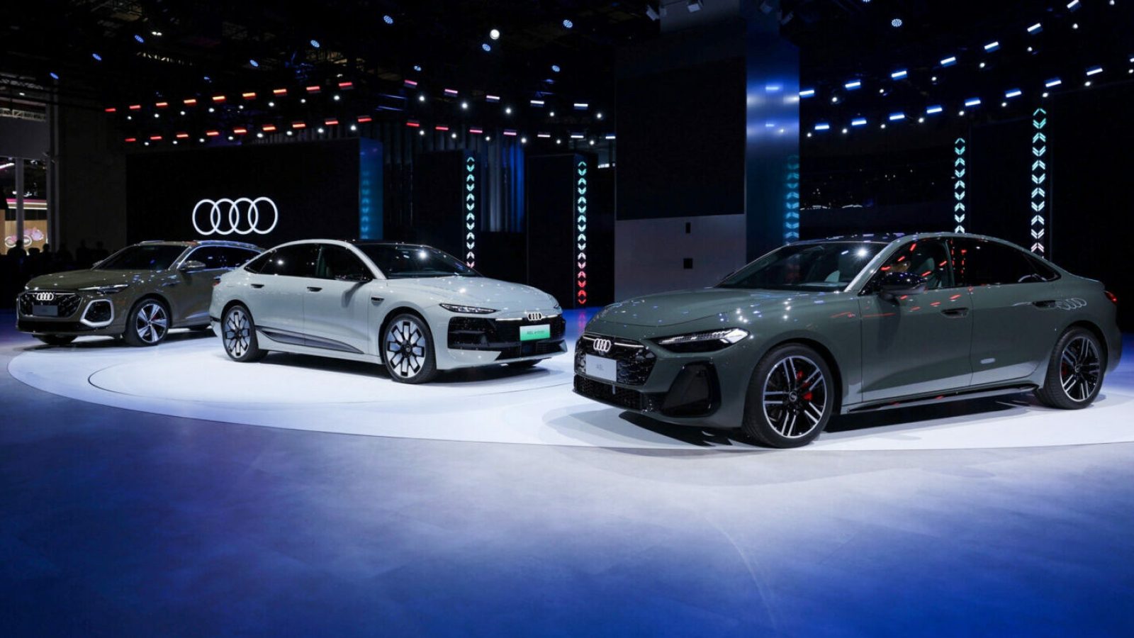 At Auto Shanghai 2025, Audi and its joint venture partners FAW and SAIC are showcasing their product portfolio for China at a joint booth.