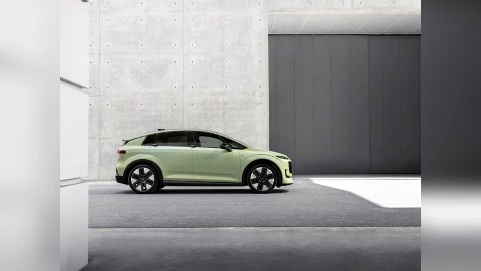 Audi A2 e-tron, Seitenansicht, Outdoor-Standaufnahme in Pistaziengrün