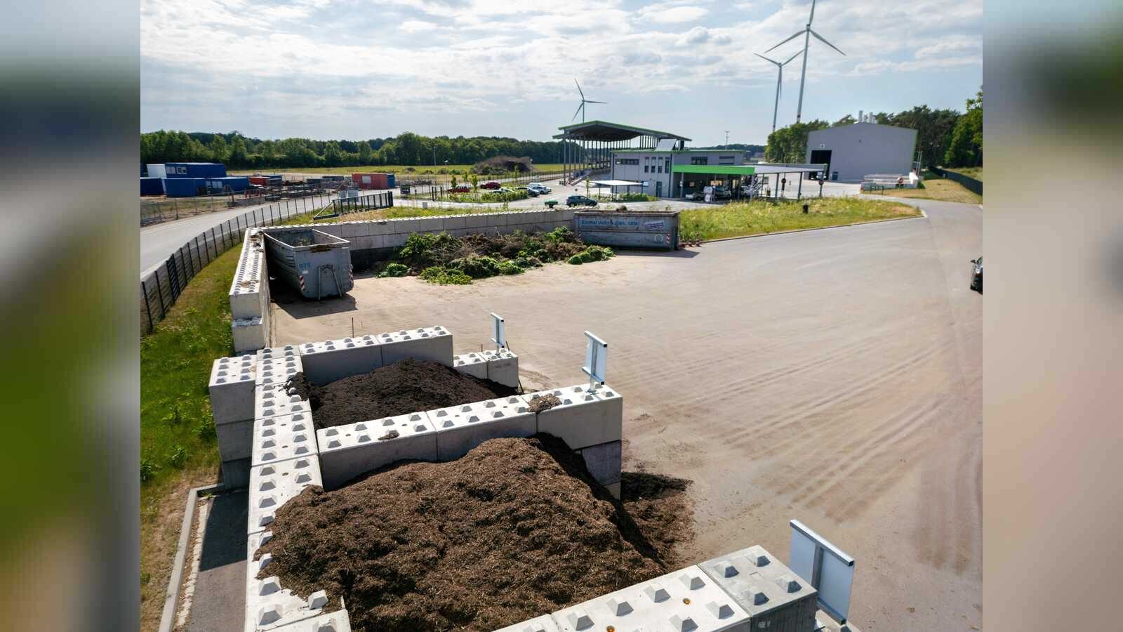AWIGO-Grünplatz im Landkreis Osnabrück, auf dem Grünabfälle angenommen werden