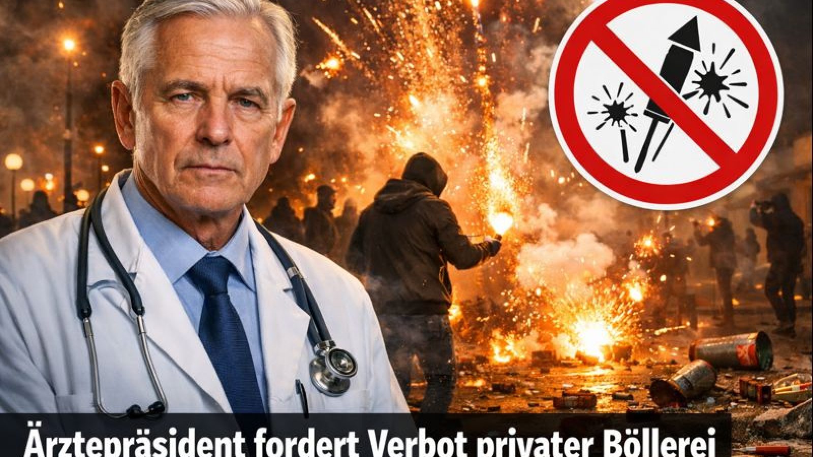 Ärztepräsident fordert Verbot privater Böllerei