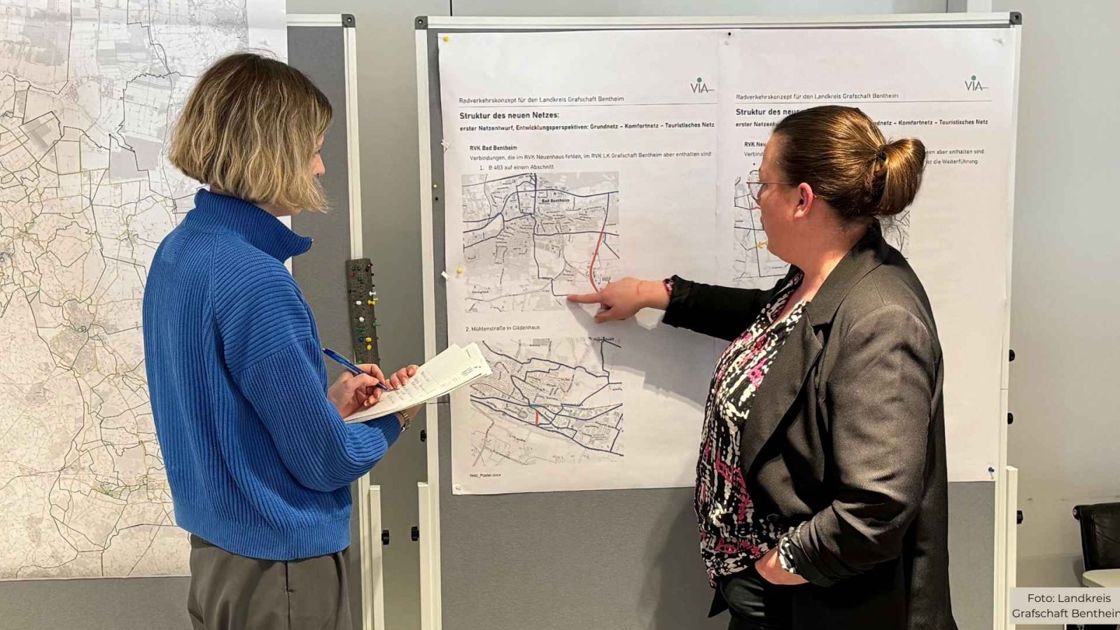 Ausschnitt aus dem Auftaktworkshop zur Fortschreibung des Radverkehrskonzeptes. Foto: Landkreis Grafschaft Bentheim