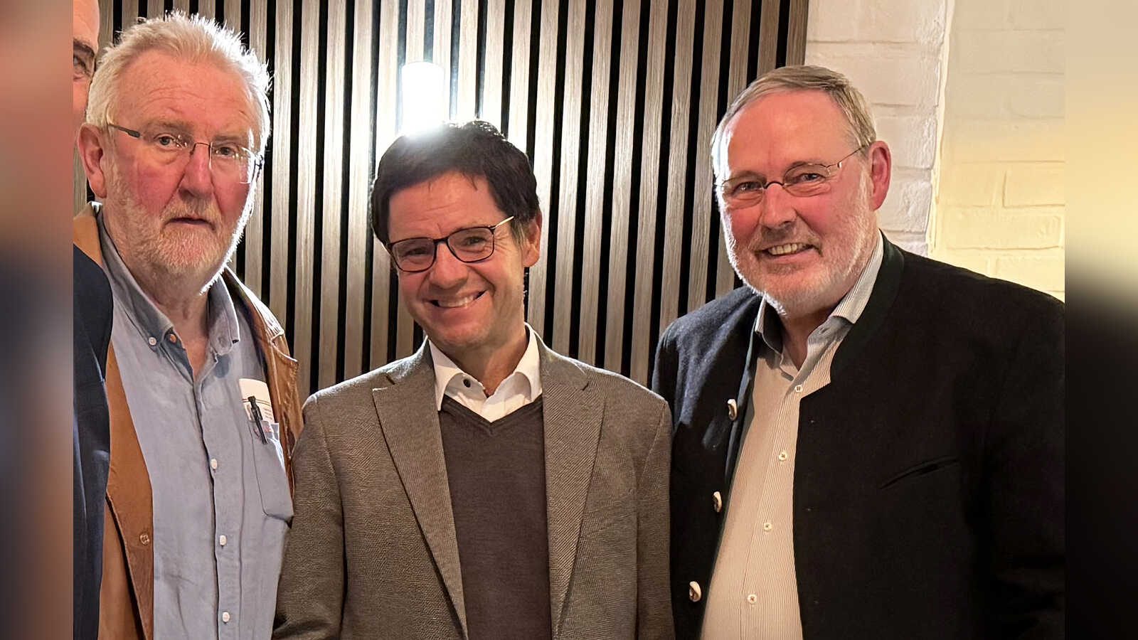 Karl Gründker, Daniel Meier und Thomas Nülle vom Bund Katholischer Unternehmer beim Treffen in Bersenbrück