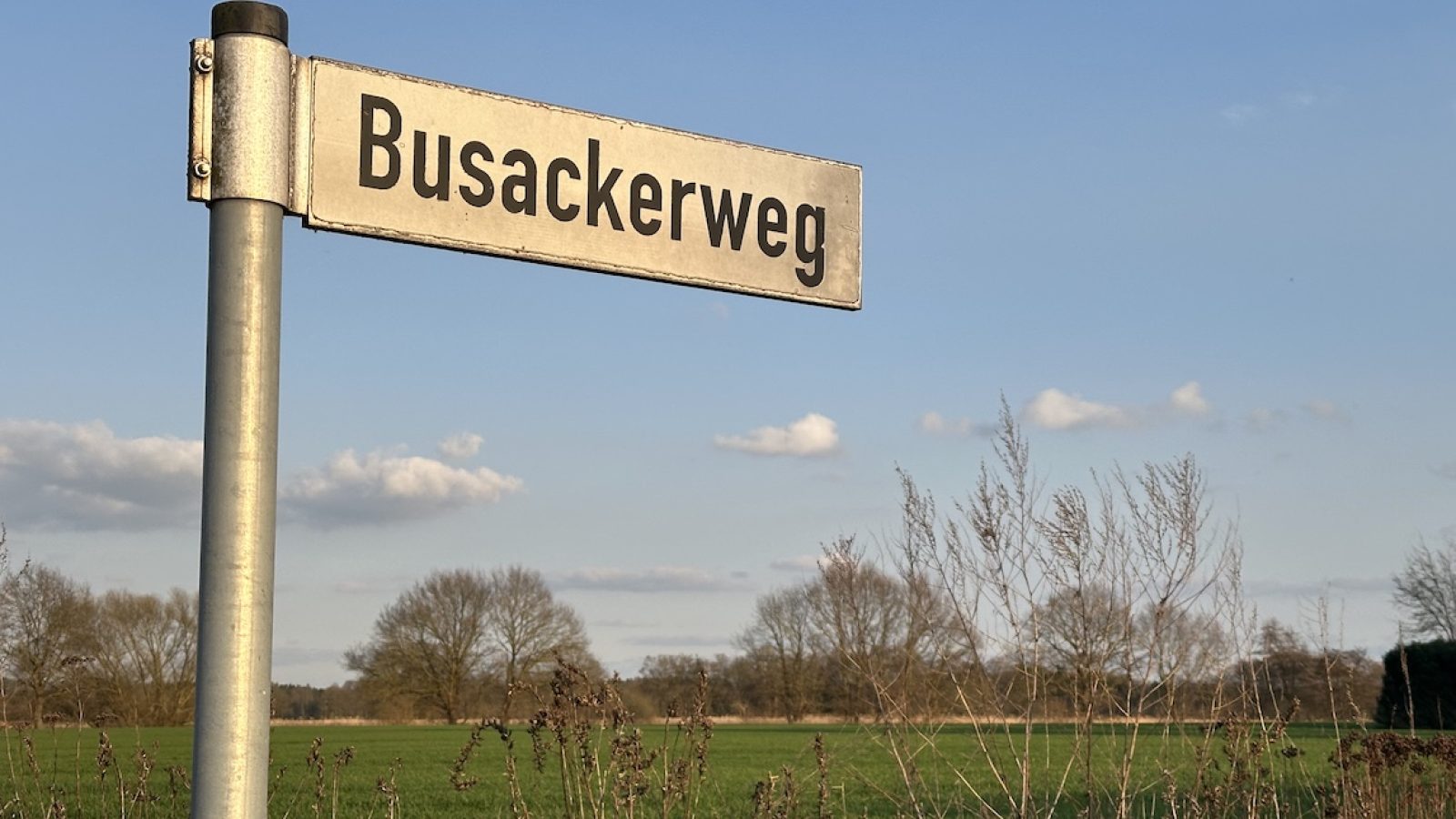 Busackerweg Straßenschild