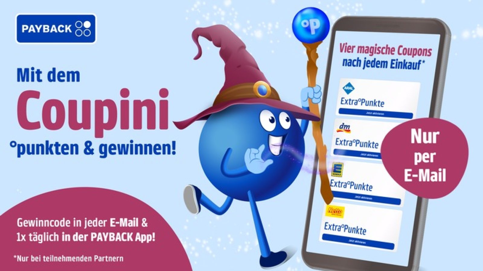 Vom 27. April bis 30. Mai 2026 wird es in der neuen großen PAYBACK Frühjahrsaktion "Coupini" noch mehr Punkte, Coupons und tägliche Gewinne in der PAYBACK App geben. / Weiterer Text über ots und www.presseportal.de/nr/102404 / Die Verwendung dieses Bildes für redaktionelle Zwecke ist unter Beachtung aller mitgeteilten Nutzungsbedingungen zulässig und dann auch honorarfrei. Veröffentlichung ausschließlich mit Bildrechte-Hinweis.