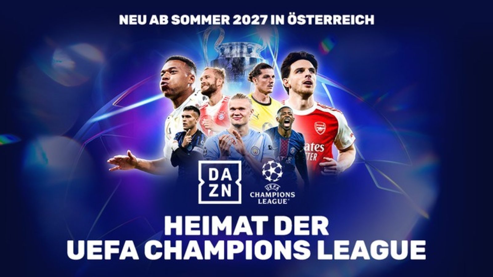 DAZN wird ab der Saison 2027/28 die neue Heimat der UEFA Champions League in Österreich bis 2031 und zeigt 186 Live-Spiele pro Saison / Weiterer Text über ots und www.presseportal.de/nr/133863 / Die Verwendung dieses Bildes für redaktionelle Zwecke ist unter Beachtung aller mitgeteilten Nutzungsbedingungen zulässig und dann auch honorarfrei. Veröffentlichung ausschließlich mit Bildrechte-Hinweis.