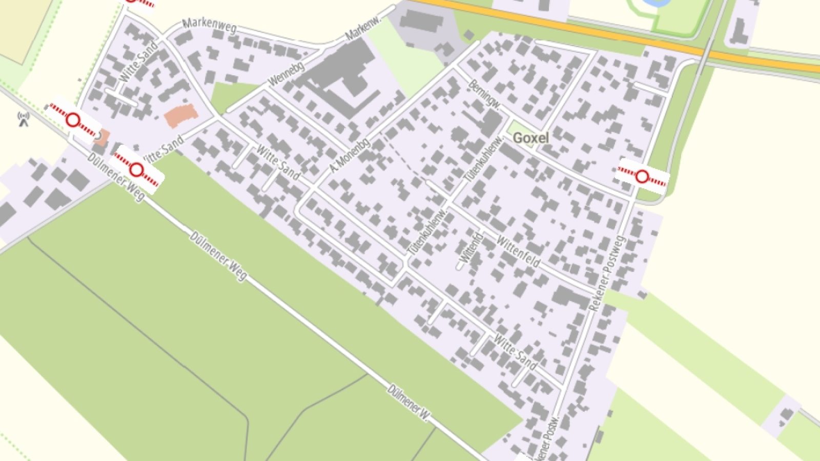 Darstellung Sperrungen Goxel Karneval (c) tim-online.de