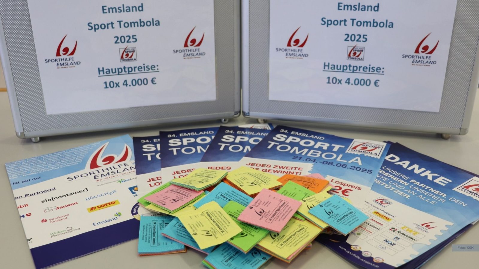 Die Emsland Sport Tombola vor dem Start