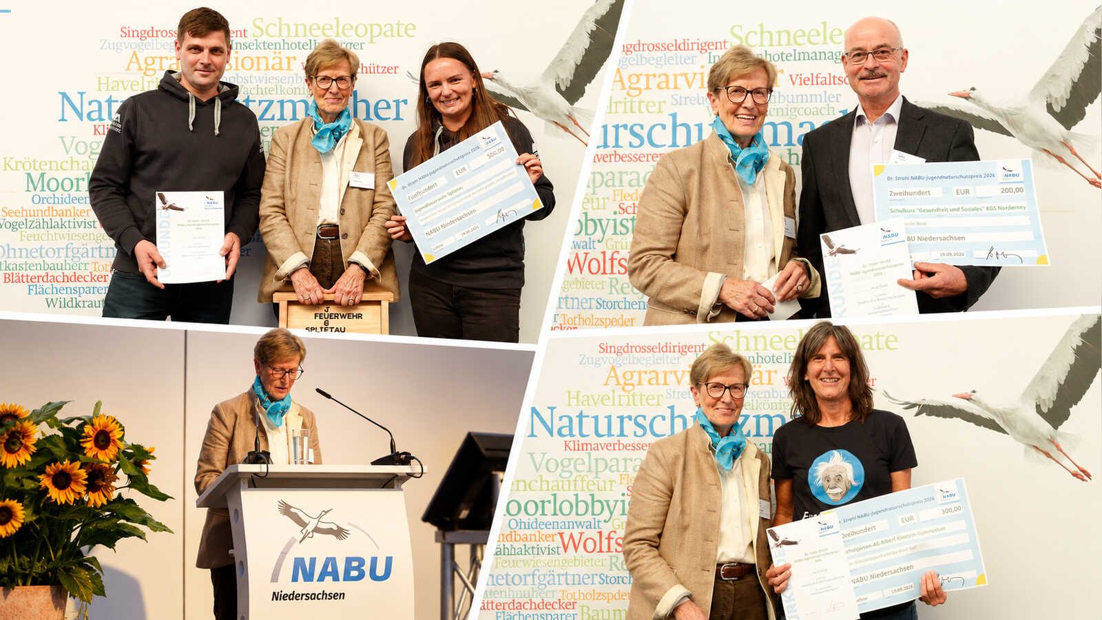Collage der drei ausgezeichneten Projekte des NABU Jugendnaturschutzpreises 2026