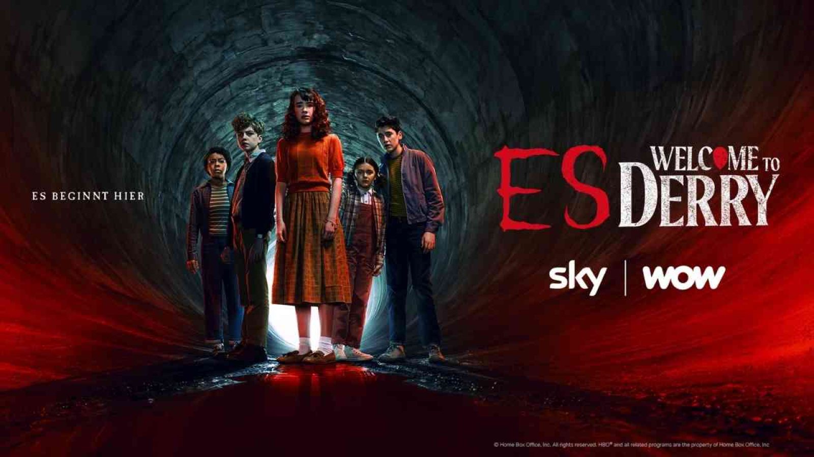 Start der Horrorserie „ES: Welcome to Derry“ Key Art zur Serie „ES: Welcome to Derry“ mit Pennywise