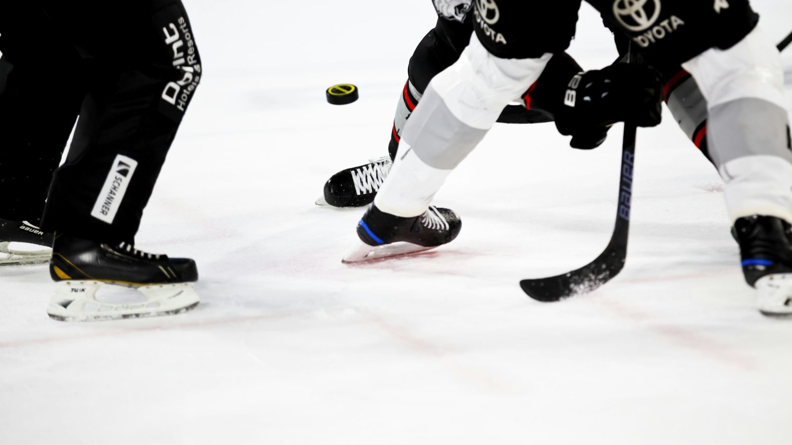 Eishockeyspieler auf dem Eis während eines Spiels