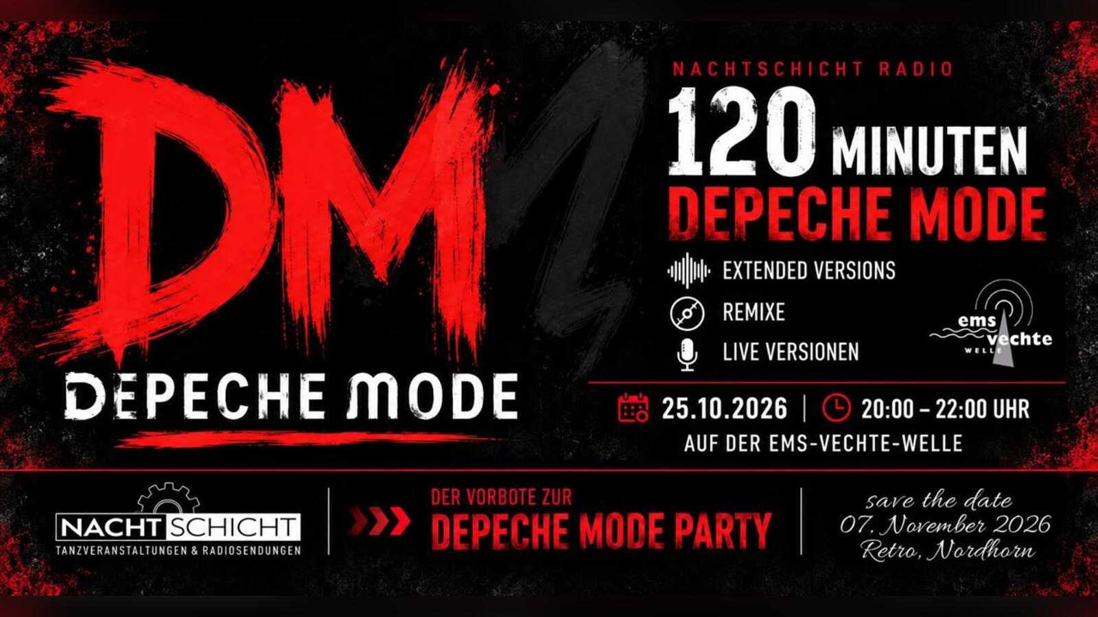 Ankündigung der Depeche-Mode-Sendung auf der Ems-Vechte-Welle